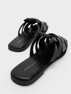 Patent Woven Flat Mules -Charles & Keith 2021 L3 CK1 70380858 J5 5