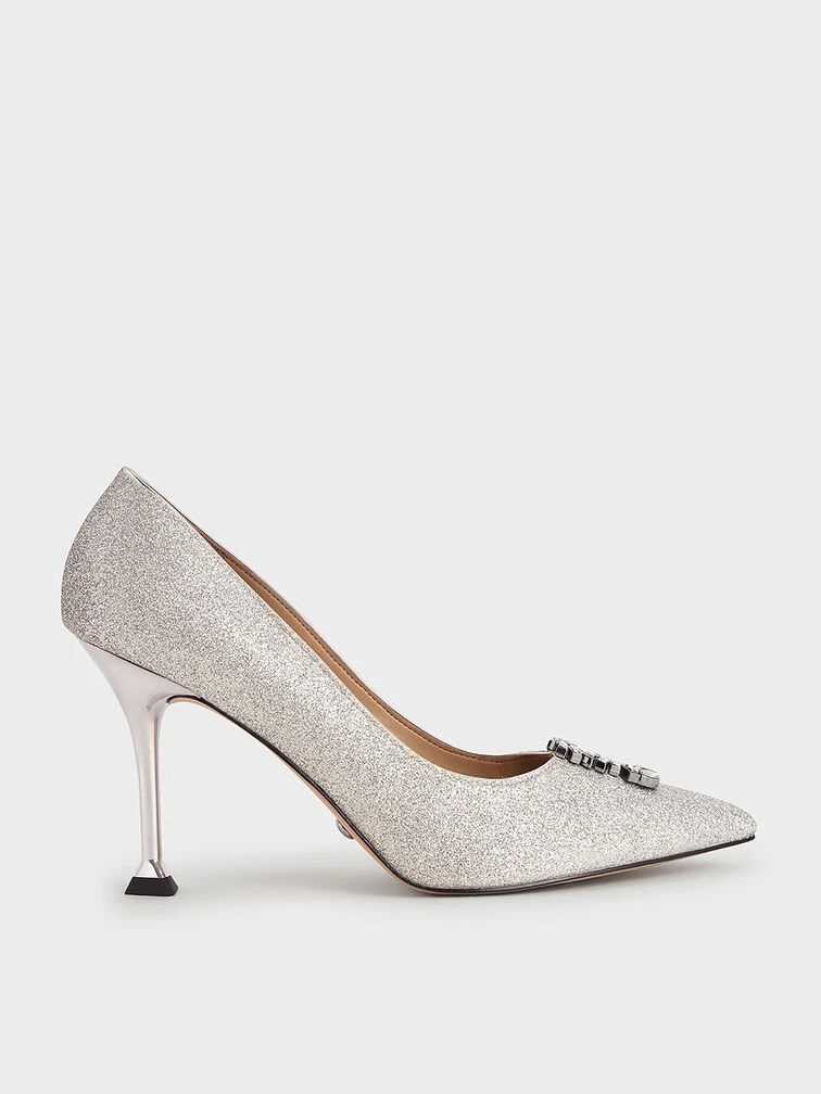 Glitter Gem-Embellished Pumps 3 Glitter Gem-Embellished Pumps