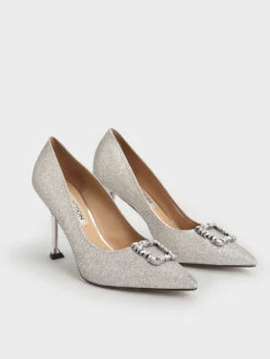 Glitter Gem-Embellished Pumps 12 Glitter Gem-Embellished Pumps -Charles & Keith 2021 L3 SL1 60280366 07 3