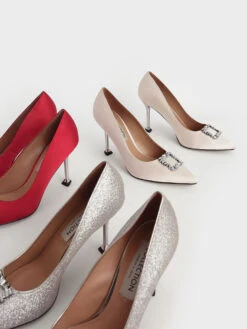 Glitter Gem-Embellished Pumps 16 Glitter Gem-Embellished Pumps -Charles & Keith 2021 L3 SL1 60280366 07 7