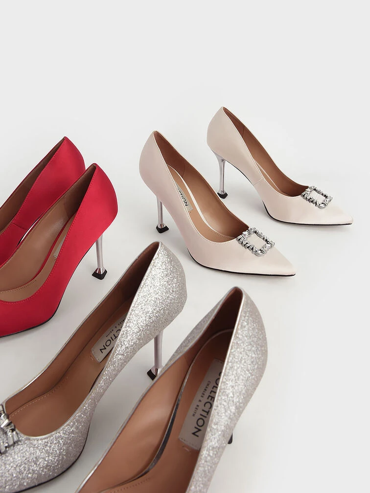 Glitter Gem-Embellished Pumps 9 Glitter Gem-Embellished Pumps - Image 7