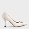 Satin Gem-Embellished Pumps -Charles & Keith 2021 L3 SL1 60280366 09 1