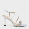 Holographic Leather Gem-Embellished Strappy Sandals -Charles & Keith 2021 L3 SL1 60360230 24 1