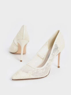 Lace Stiletto Pumps -Charles & Keith 2021 L6 CK1 60280306 09 7
