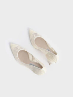 Lace Stiletto Pumps -Charles & Keith 2021 L6 CK1 60280306 09 8