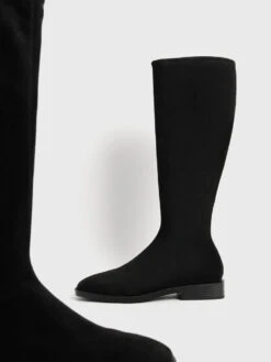 Textured Knee High Flat Boots -Charles & Keith 2021 L6 CK1 90900091 B8 5