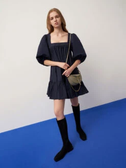 Textured Knee High Flat Boots -Charles & Keith 2021 L6 CK1 90900091 B8 6