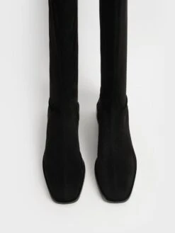Textured Knee High Flat Boots -Charles & Keith 2021 L6 CK1 90900091 B8 8