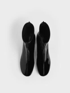Patent Block Heel Ankle Boots -Charles & Keith 2021 L6 CK1 91720010 1 01 8