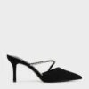 Gem-Encrusted Textured Stiletto Mules -Charles & Keith 2021 L7 CK1 60361363 01 1