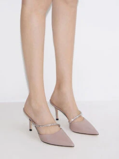 Gem-Encrusted Patent Mules -Charles & Keith 2021 L7 CK1 60361363 14 2