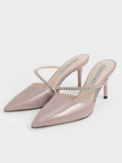Gem-Encrusted Patent Mules -Charles & Keith 2021 L7 CK1 60361363 14 3