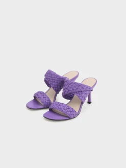 Double Strap Woven Heeled Mules -Charles & Keith 2021 L7 CK1 60920280 19 3
