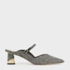 Metallic Sculptural Heel Tweed Mules -Charles & Keith 2021 L7 CK1 60920287 24 1
