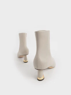 Metallic Heel Ankle Boots -Charles & Keith 2021 L7 CK1 90900098 41 5