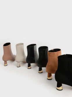 Metallic Heel Ankle Boots -Charles & Keith 2021 L7 CK1 90900098 41 7