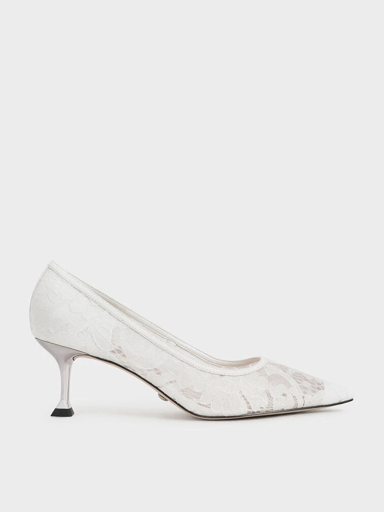 Lace Sculptural Heel Pumps 3 Lace Sculptural Heel Pumps