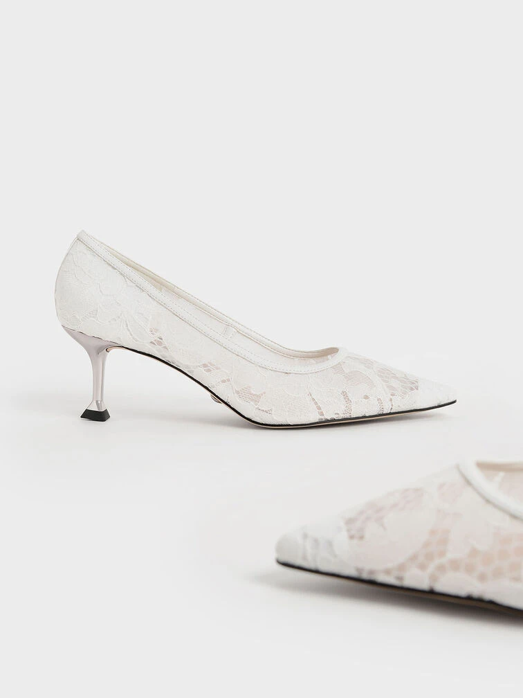 Lace Sculptural Heel Pumps 7 Lace Sculptural Heel Pumps - Image 5