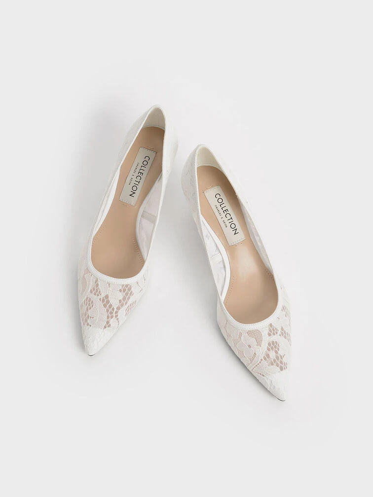 Lace Sculptural Heel Pumps 10 Lace Sculptural Heel Pumps - Image 8