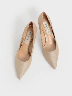 Glittered Kitten Heel Pumps 17 Glittered Kitten Heel Pumps -Charles & Keith 2021 L7 SL1 60580031 1 27 8