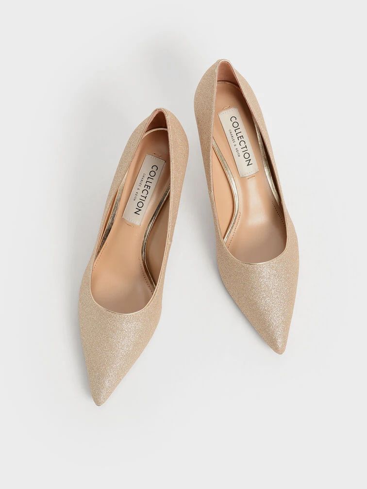 Glittered Kitten Heel Pumps 10 Glittered Kitten Heel Pumps - Image 8