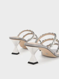 Gem-Encrusted Metallic Strappy Sandals 13 Gem-Encrusted Metallic Strappy Sandals -Charles & Keith 2021 L7 SL1 60920030 1 07 5