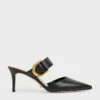 Gabine Buckled Leather Mule Pumps -Charles & Keith 2021 L7 SL1 60920044 01 1