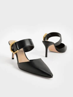 Gabine Buckled Leather Mule Pumps -Charles & Keith 2021 L7 SL1 60920044 01 5