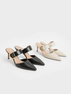 Gabine Buckled Leather Mule Pumps -Charles & Keith 2021 L7 SL1 60920044 01 7