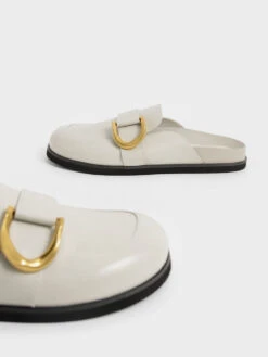 Gabine Buckled Leather Loafer Mules​ -Charles & Keith 2021 L7 SL1 71680001 41 5