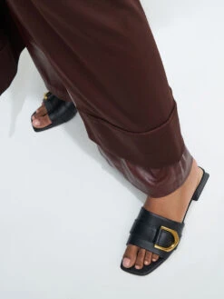 Gabine Buckled Leather Mules​ -Charles & Keith 2021 L7 SL1 71720076 01 2