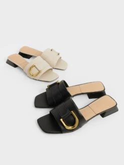 Gabine Buckled Leather Mules​ -Charles & Keith 2021 L7 SL1 71720076 01 7