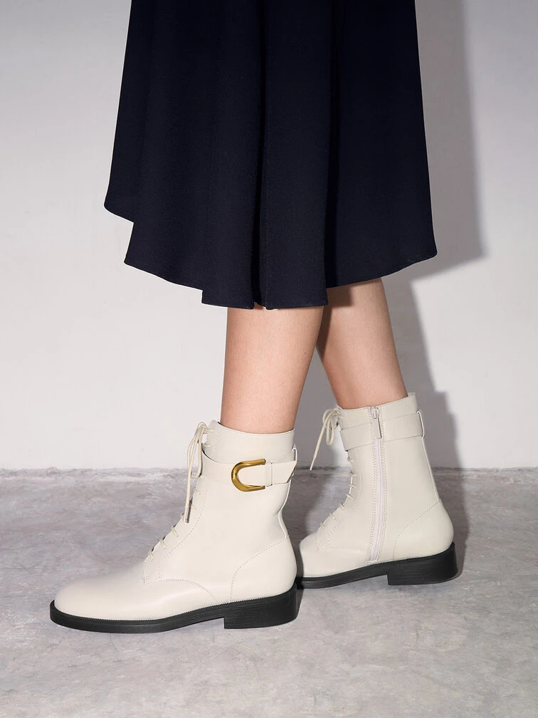 Gabine Leather Lace-Up Ankle Boots 4 Gabine Leather Lace-Up Ankle Boots - Image 2