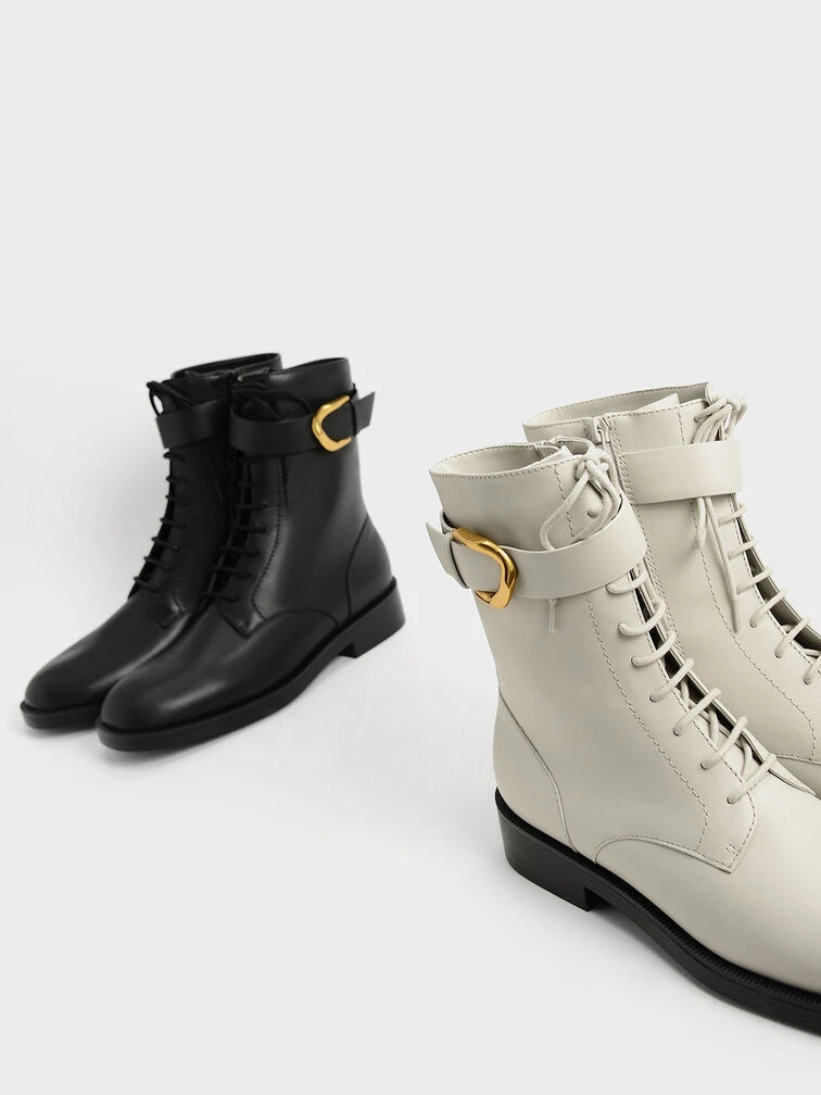 Gabine Leather Lace-Up Ankle Boots 9 Gabine Leather Lace-Up Ankle Boots - Image 7