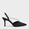 Adel Recycled Polyester Gem-Strap Slingback Pumps -Charles & Keith 2022 L2 CK1 60280280 B 01 1