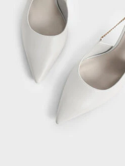 Chain-Link Slingback Stiletto Pumps -Charles & Keith 2022 L2 CK1 60280333 41 7