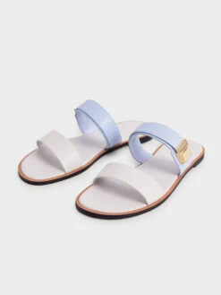 Dove Metallic Buckle Slide Sandals -Charles & Keith 2022 L2 CK1 70060537 1 67 3