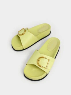 Metallic Buckle Flatform Sandals -Charles & Keith 2022 L3 CK1 70380933 23 3
