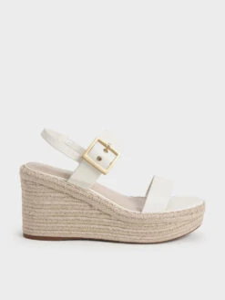 Buckled Espadrille Wedges -Charles & Keith 2022 L3 CK1 80580128 03 3