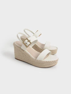 Buckled Espadrille Wedges -Charles & Keith 2022 L3 CK1 80580128 03 5