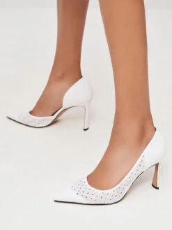 Blythe Broderie Anglaise Half-D'Orsay Pumps -Charles & Keith 2022 L3 SL1 60920050 03 2