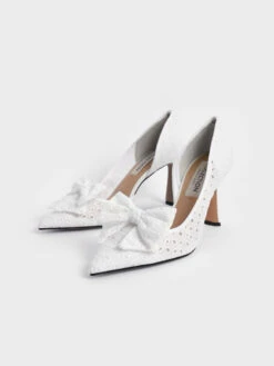 Blythe Broderie Anglaise Half-D'Orsay Pumps -Charles & Keith 2022 L3 SL1 60920050 03 3