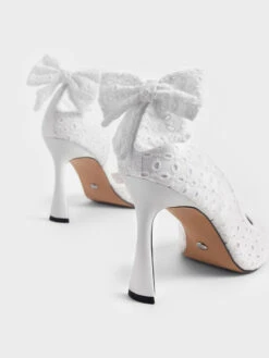 Blythe Broderie Anglaise Half-D'Orsay Pumps -Charles & Keith 2022 L3 SL1 60920050 03 7