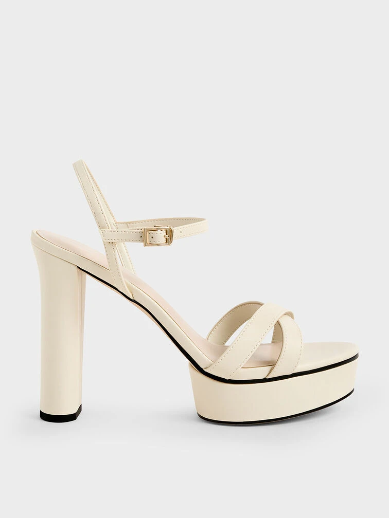 Crossover Platform Heeled Sandals 3 Crossover Platform Heeled Sandals