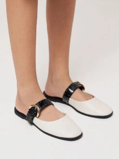 Studded Buckled Flat Mules -Charles & Keith 2022 L6 CK1 70580187 41 2