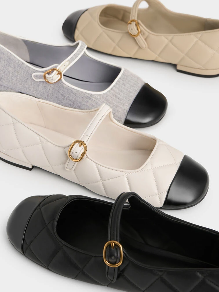 Toe-Cap Quilted Mary Janes 9 Toe-Cap Quilted Mary Janes - Image 7