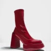 Lula Patent Block Heel Boots -Charles & Keith 2022 L6 CK1 90360369 08 1