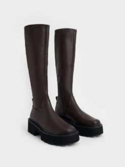 Chunky Platform Knee-High Boots -Charles & Keith 2022 L6 CK1 90380127 29 3