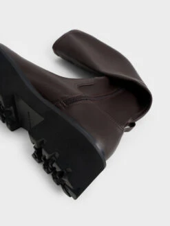 Chunky Platform Knee-High Boots -Charles & Keith 2022 L6 CK1 90380127 29 5