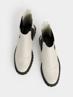 Ridged-Sole Chelsea Boots -Charles & Keith 2022 L6 CK1 90580158 41 8